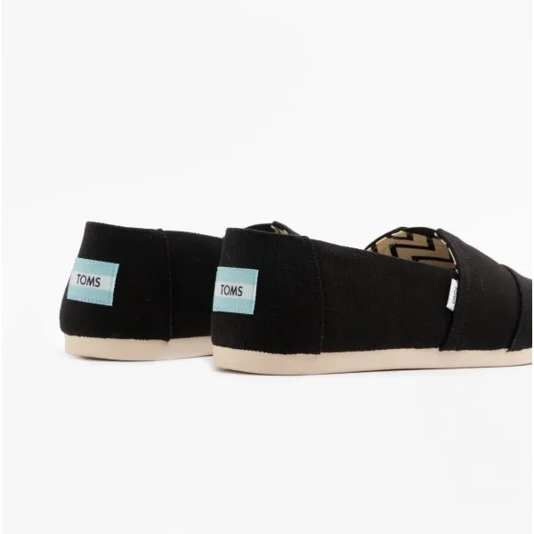 ALPARGATA Mens Canvas Espadrilles Black/Chevron