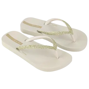Ana Flip Flop - Beige Glitter