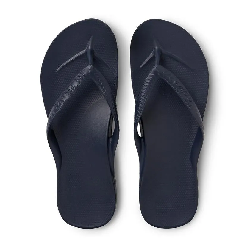 Archies Arch Support Flip Flops in Navy