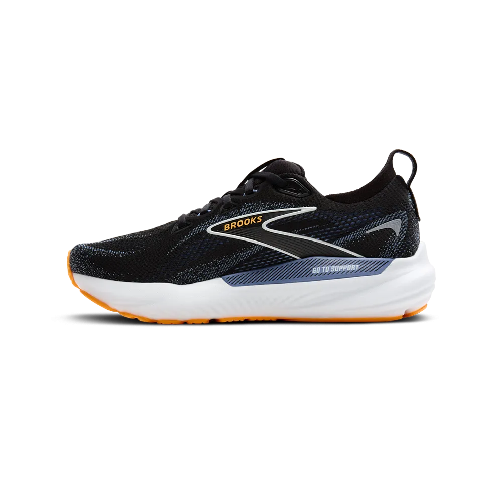 Brooks Men's Glycerin GTS 22 2E Width Black/Country Blue/Orange Pop