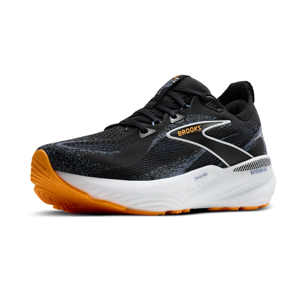 Brooks Men's Glycerin GTS 22 2E Width Black/Country Blue/Orange Pop