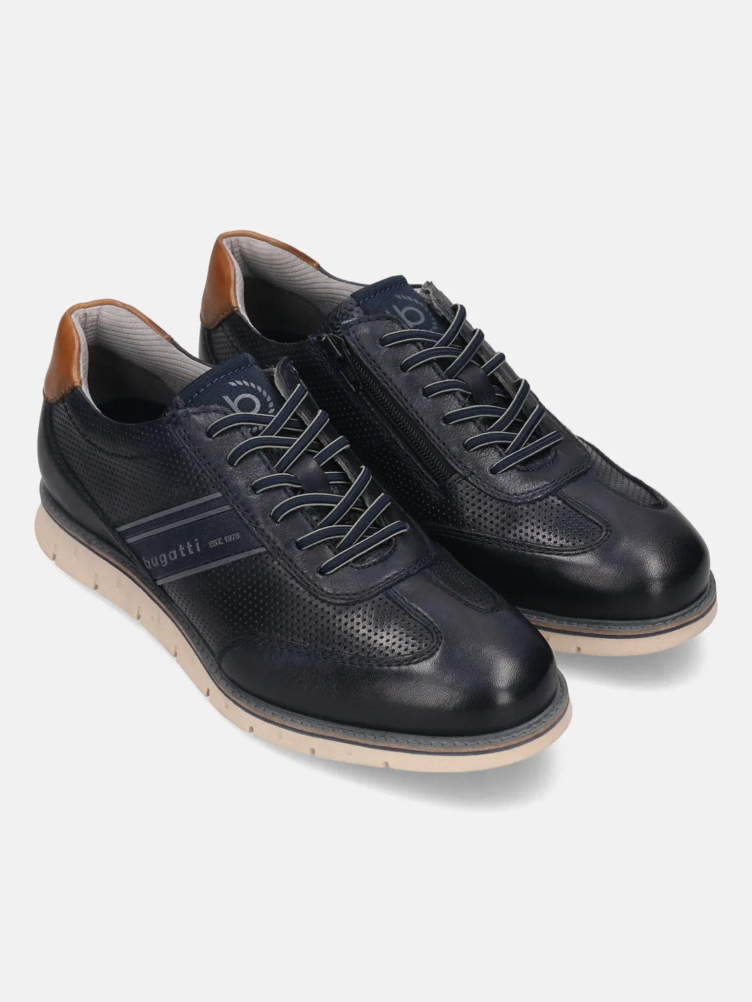 Bugatti Dark Blue Premium Leather Sneaker