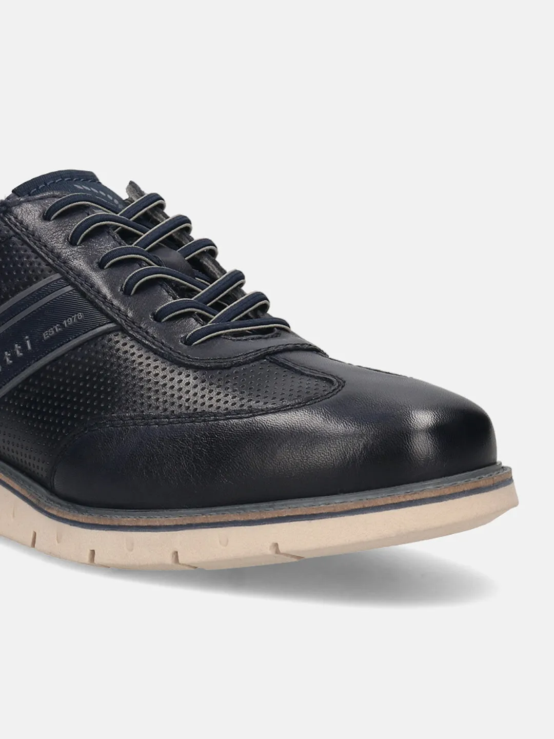 Bugatti Dark Blue Premium Leather Sneaker