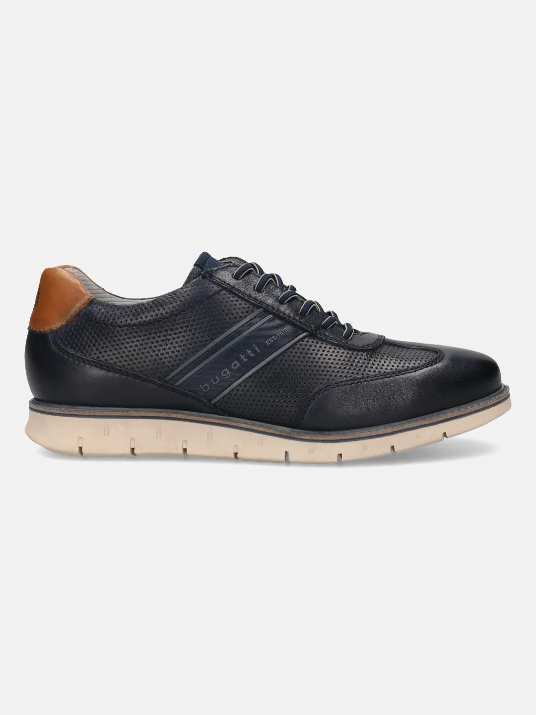 Bugatti Dark Blue Premium Leather Sneaker