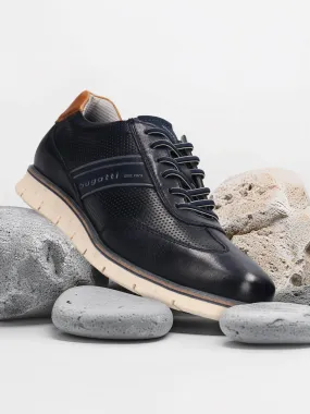 Bugatti Dark Blue Premium Leather Sneaker