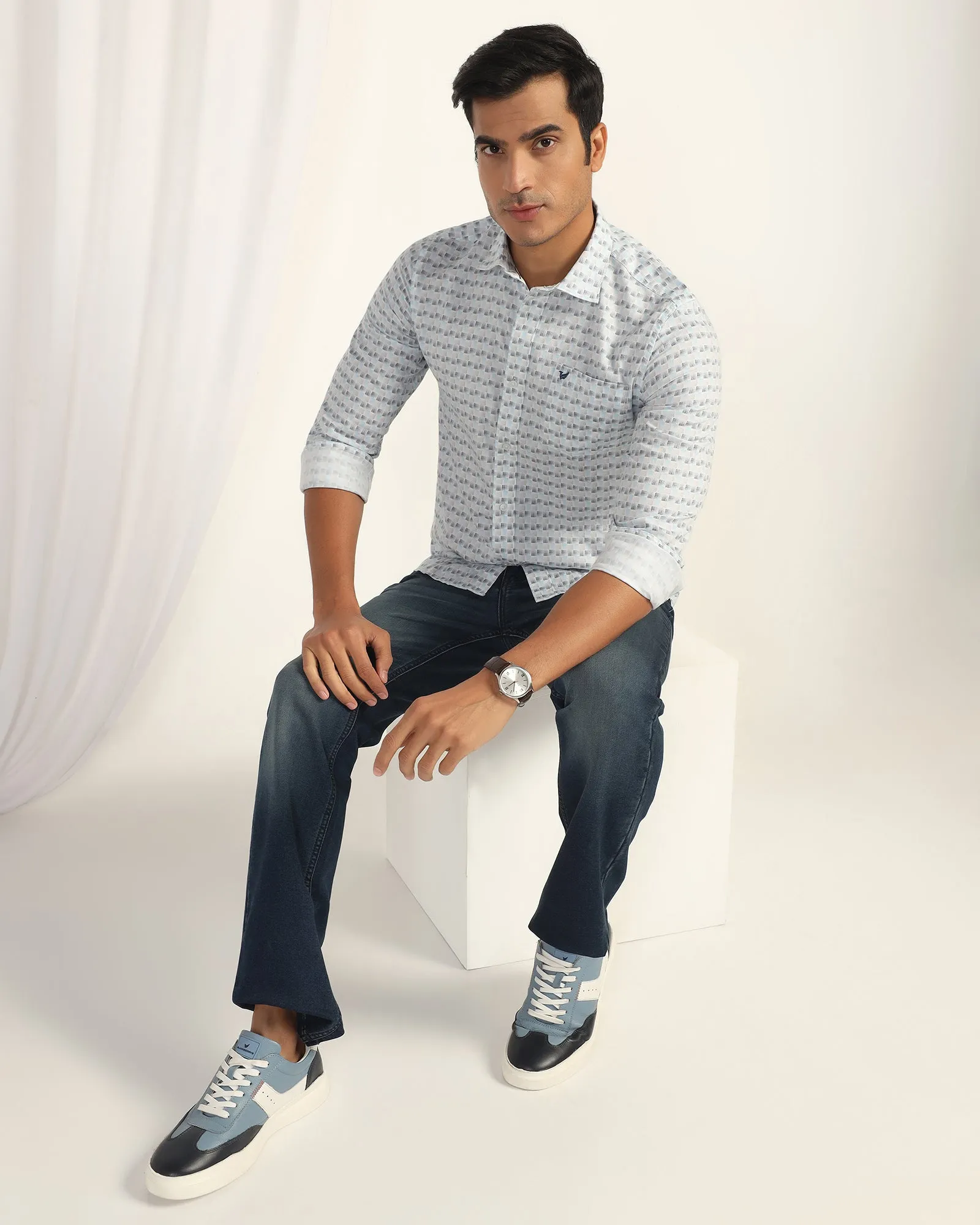 Casual White Printed Shirt - Felip