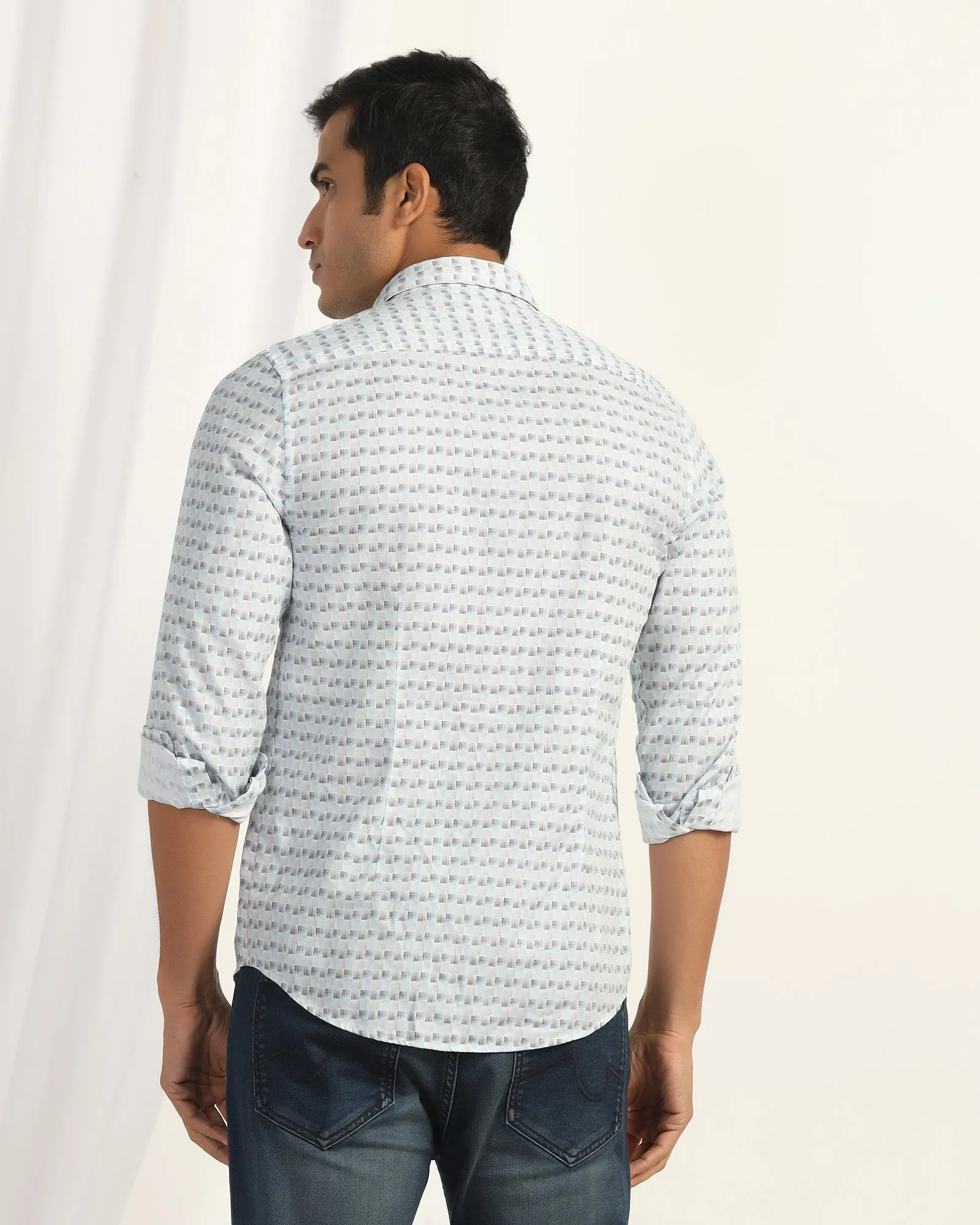 Casual White Printed Shirt - Felip