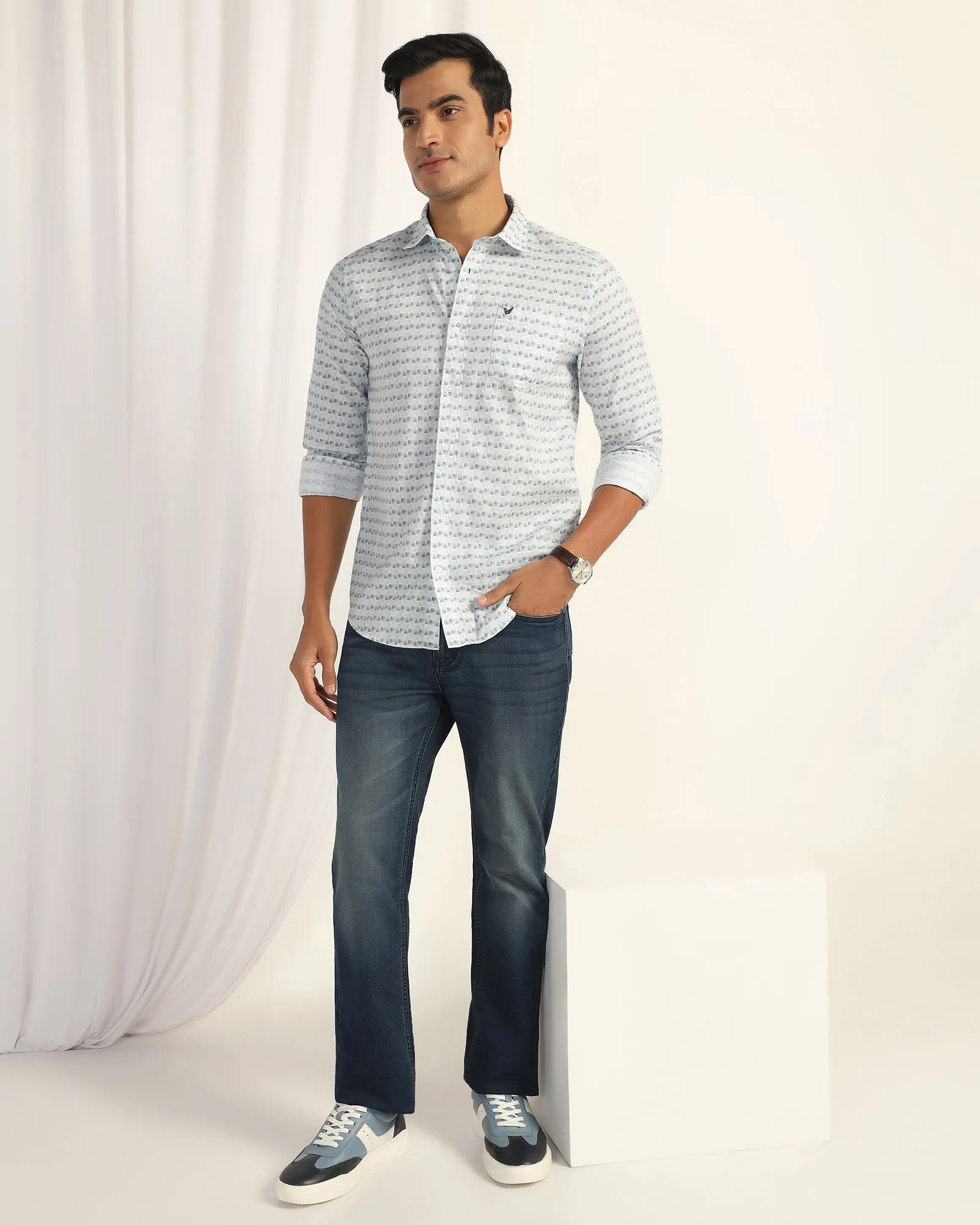 Casual White Printed Shirt - Felip