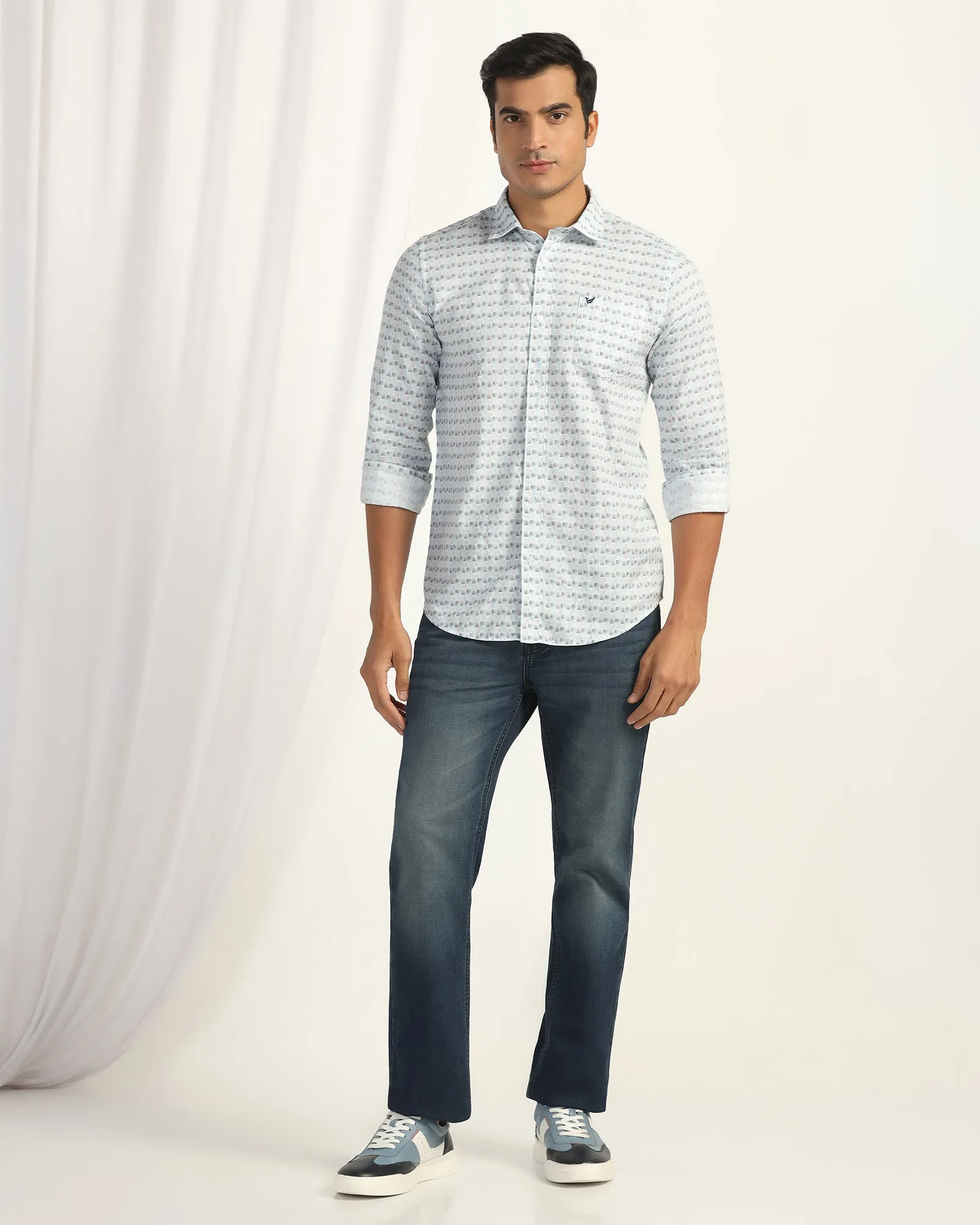 Casual White Printed Shirt - Felip