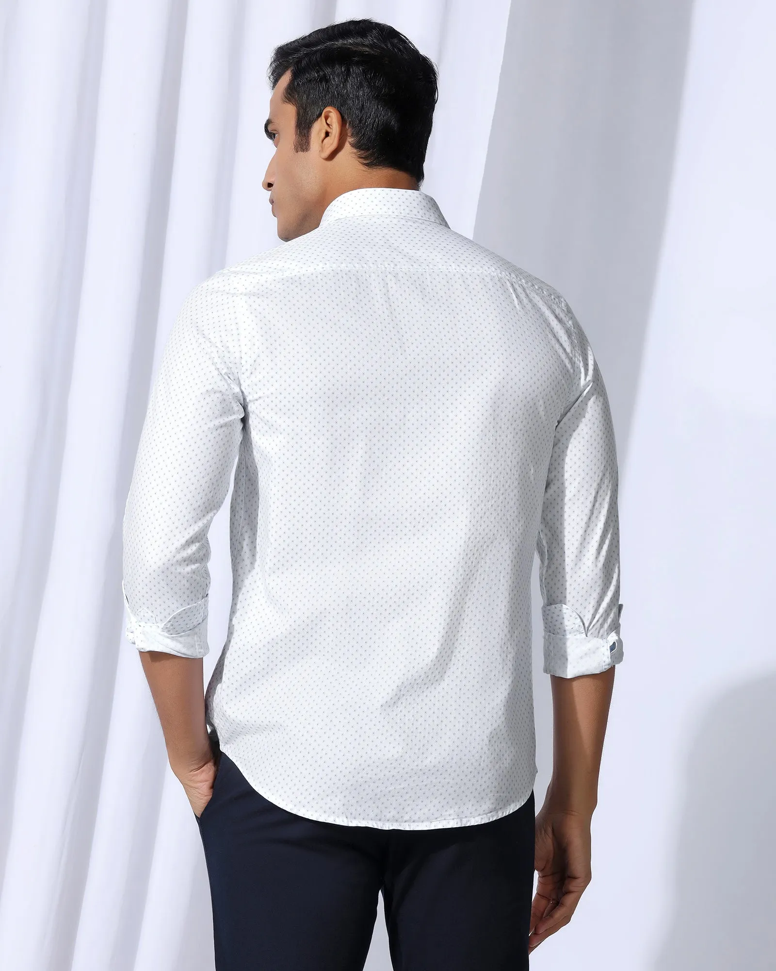 Casual White Printed Shirt - Renan