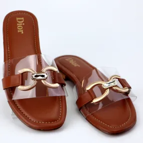 CD Transparent Chain Leather Slides #10405 #22