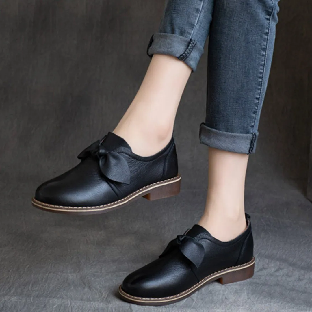 Classic Leather Round Toe Loafers