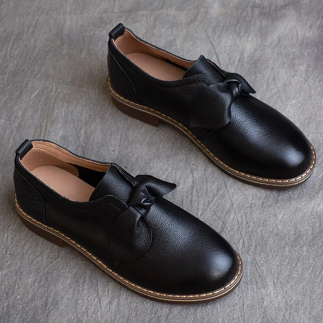 Classic Leather Round Toe Loafers