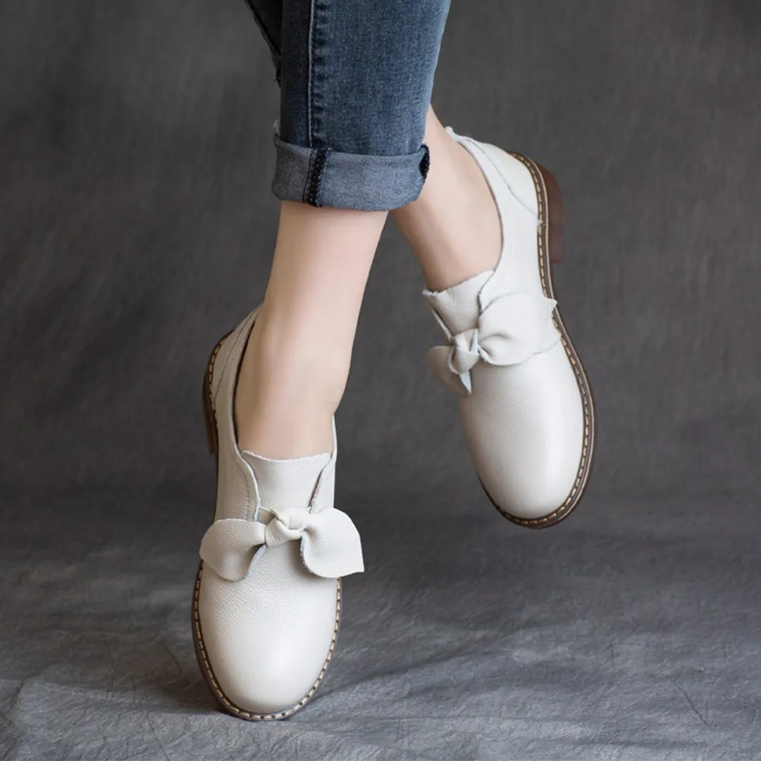 Classic Leather Round Toe Loafers