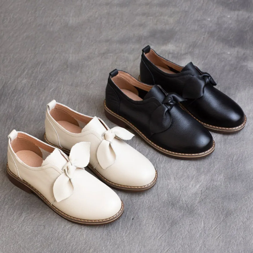 Classic Leather Round Toe Loafers
