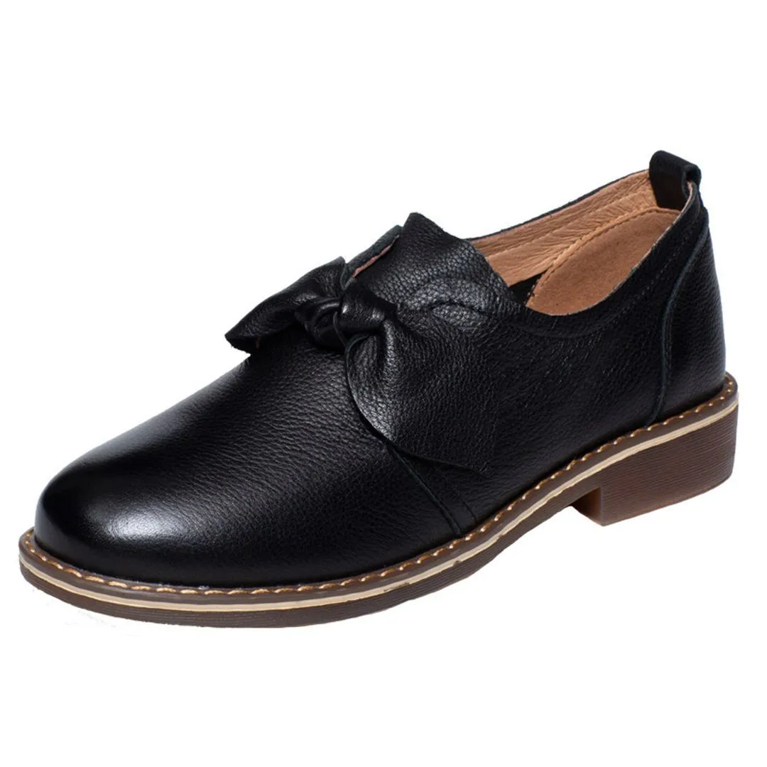 Classic Leather Round Toe Loafers