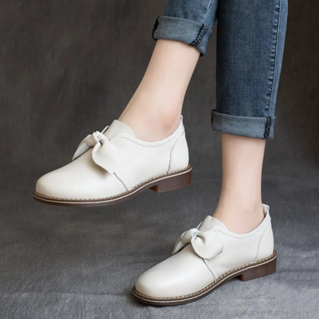 Classic Leather Round Toe Loafers