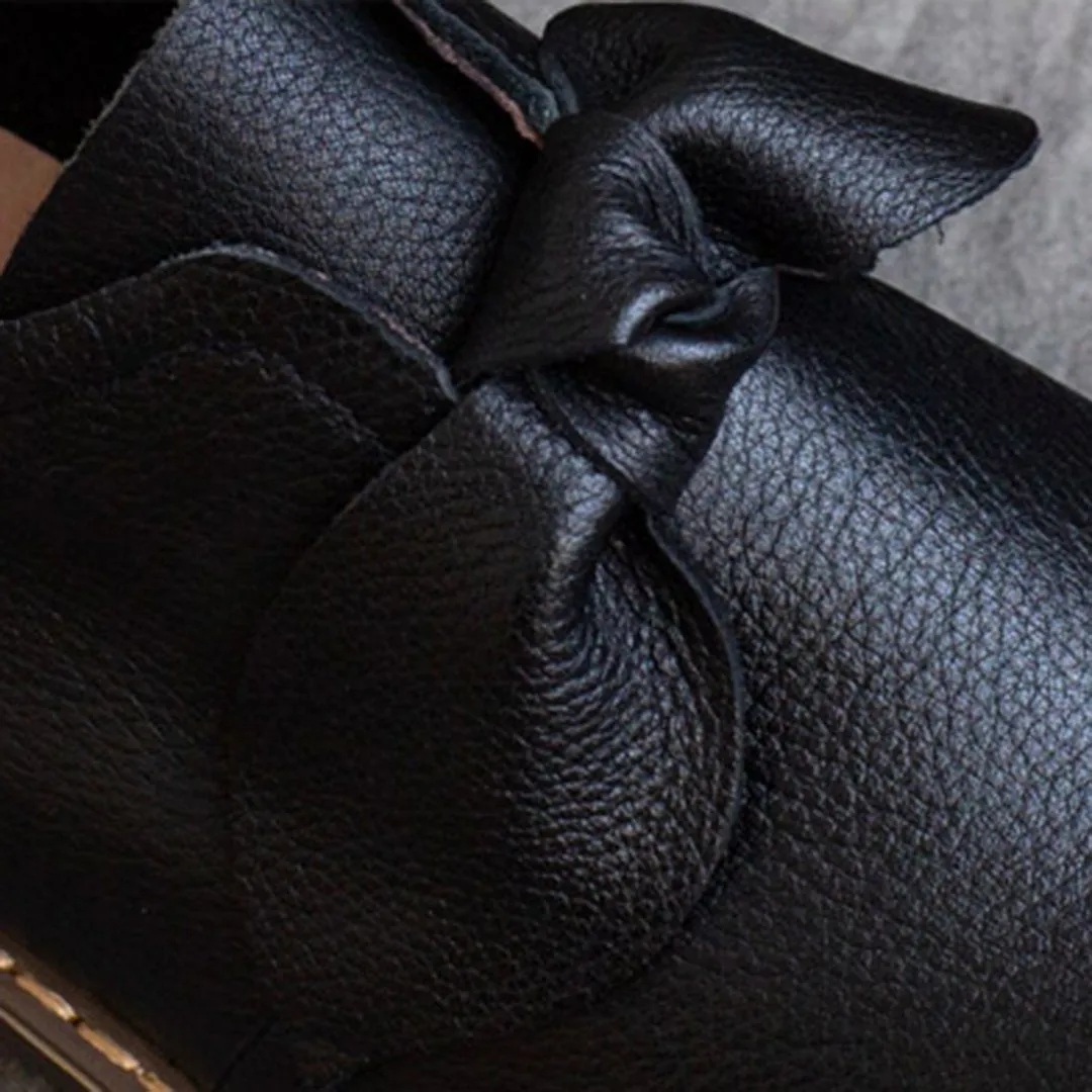 Classic Leather Round Toe Loafers
