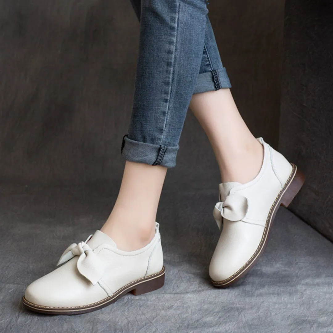 Classic Leather Round Toe Loafers