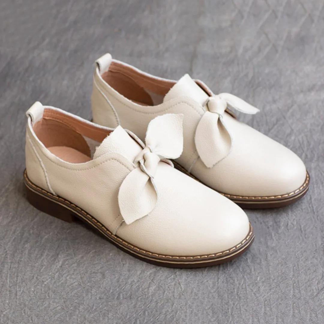 Classic Leather Round Toe Loafers