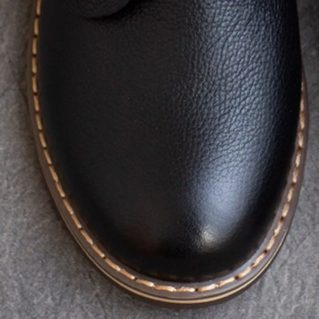 Classic Leather Round Toe Loafers