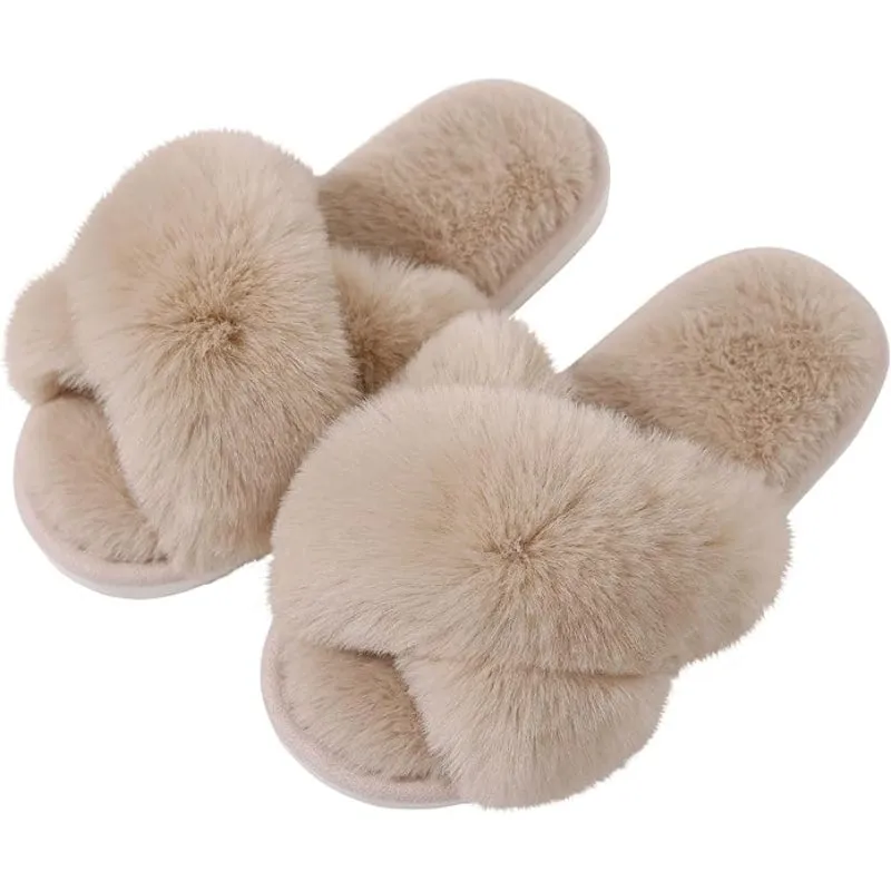 Cozy Cross Band Memory Foam Slippers