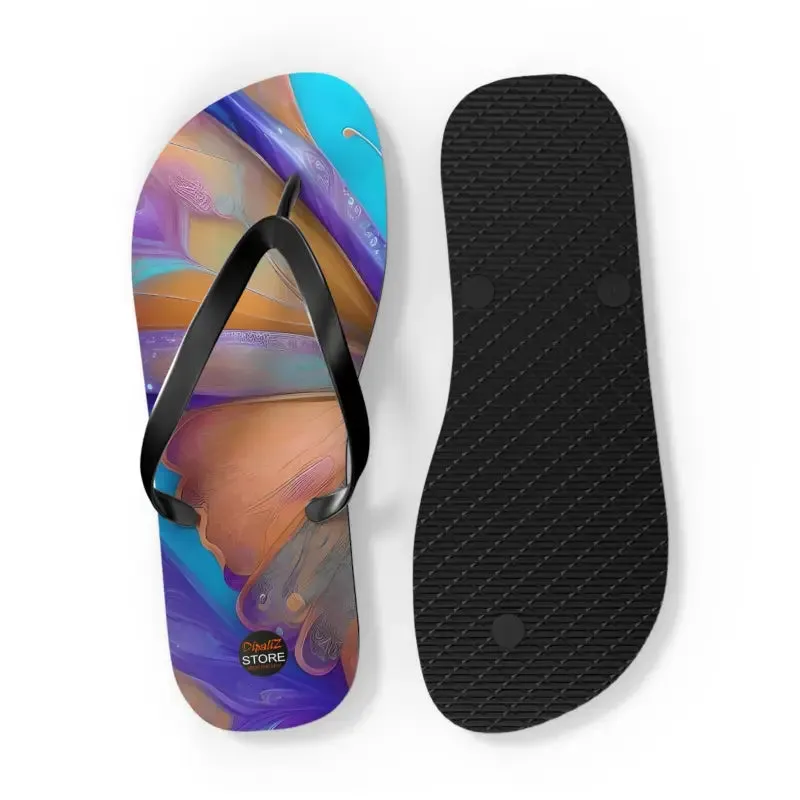 Dipaliz Butterfly Unisex Flip Flops Rubber Sole
