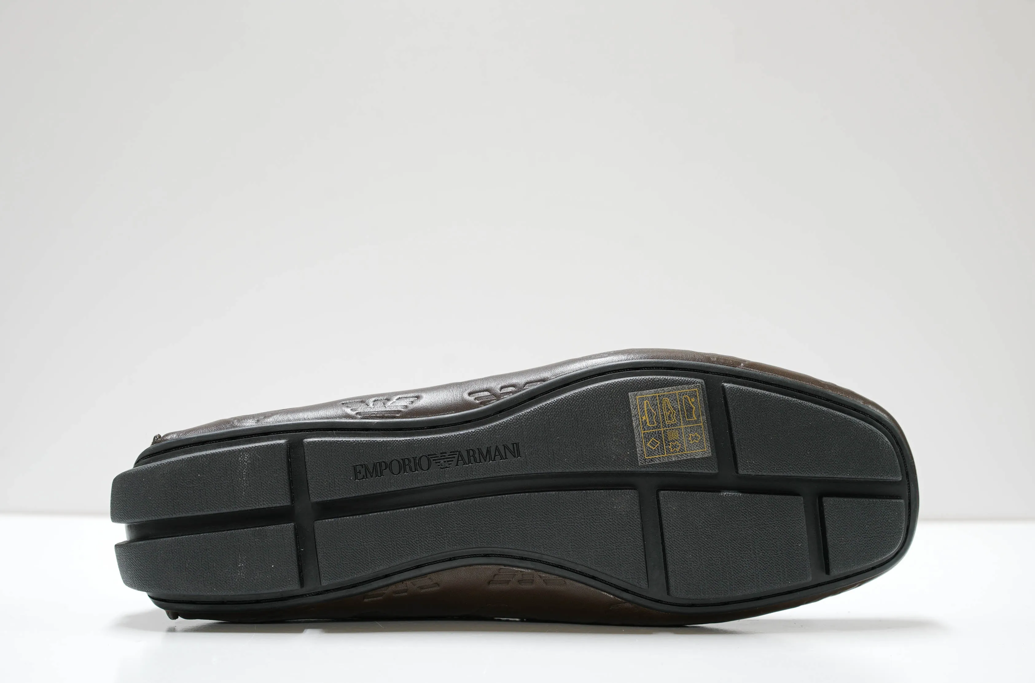 Emporio Armani Men's Marrone Logo Moccasins X4B124 - 40% OFF  LAST PAIR