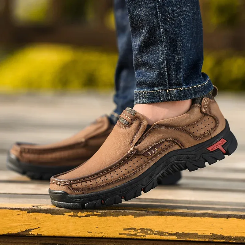 Genuine Leather Casual Loafers Waterproof