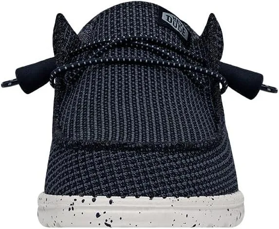 Hey Dude Wally Sport Mesh Navy Canvas Mens Lace Up Shoes