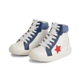 High Tops Kids Star Leather Sneakers - White