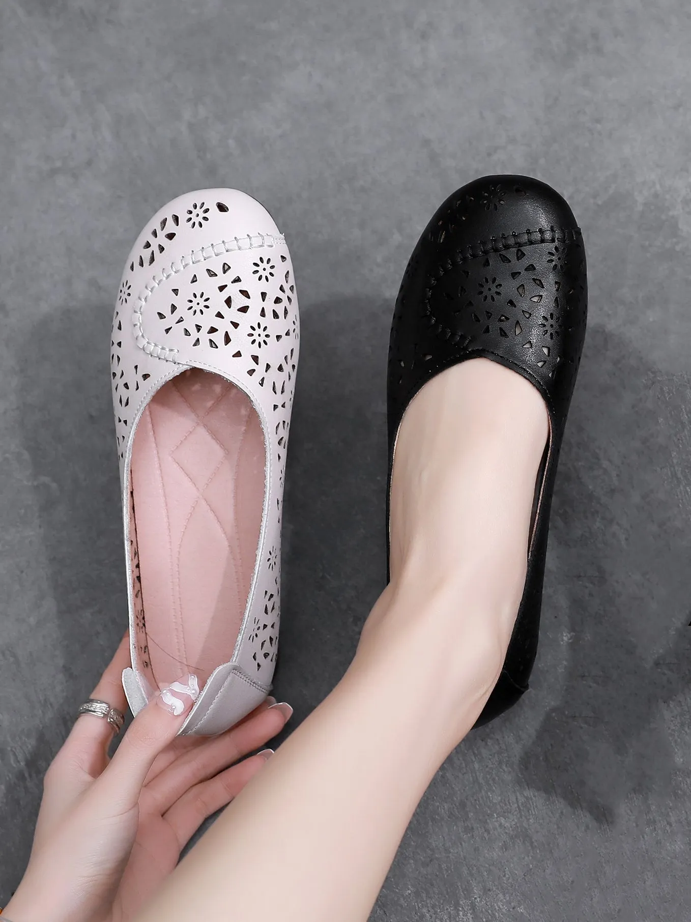 Hollow shoes women loafers