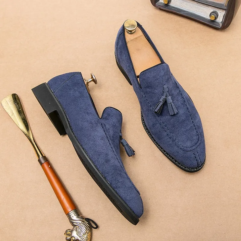 Italy Loafers Suede Shoes