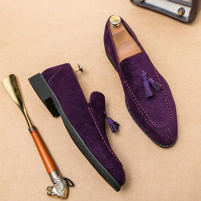 Italy Loafers Suede Shoes