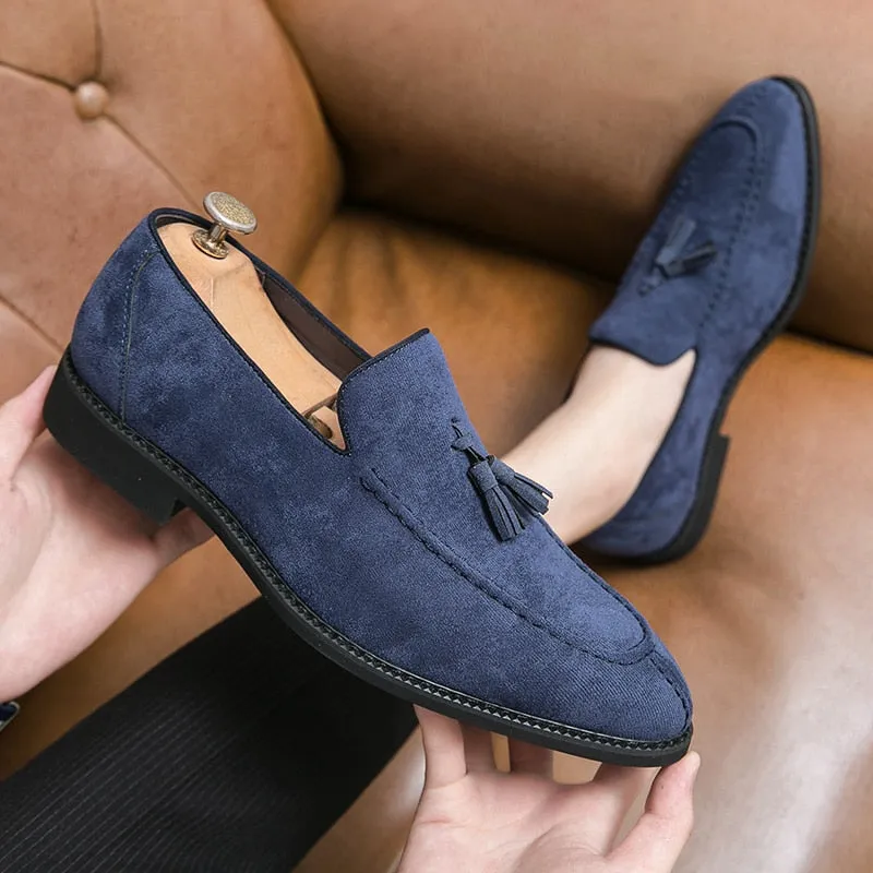 Italy Loafers Suede Shoes