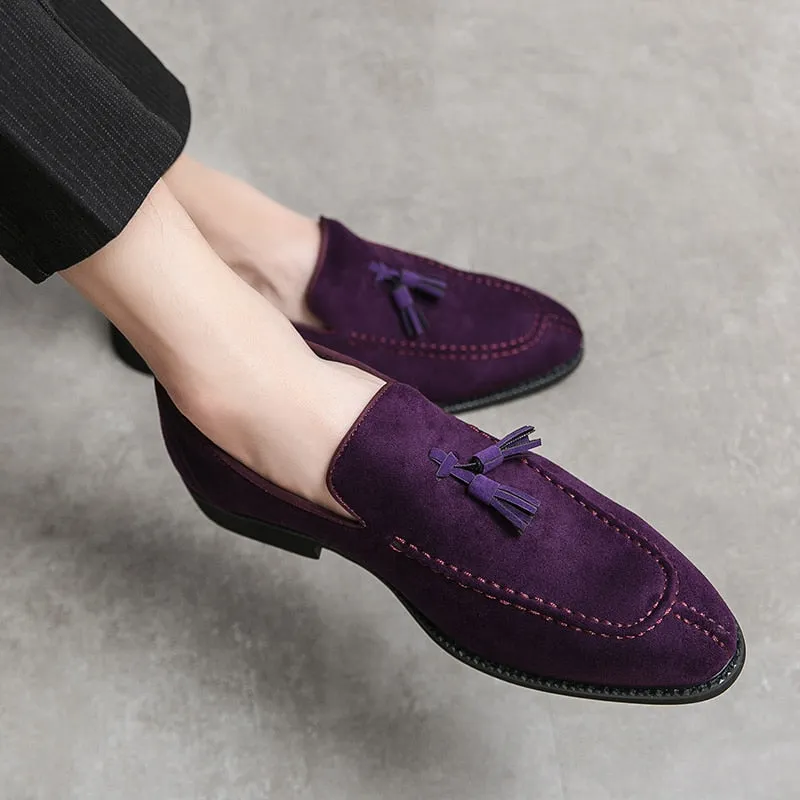 Italy Loafers Suede Shoes