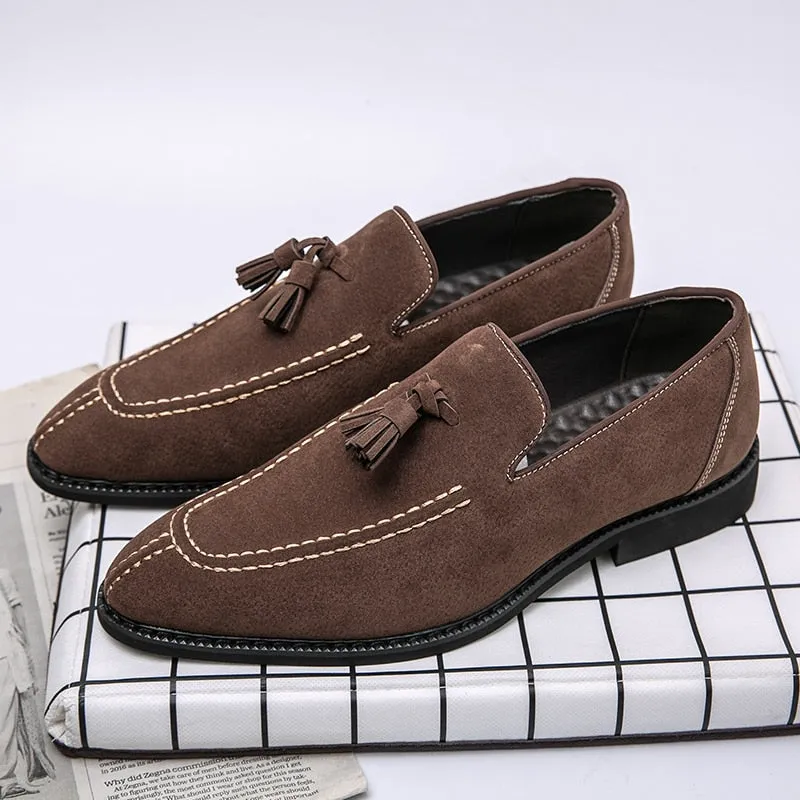 Italy Loafers Suede Shoes