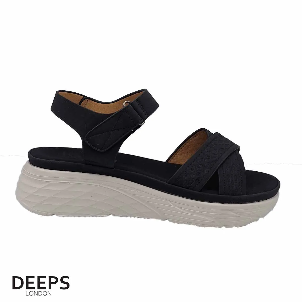 KALY WOMEN'S LIGHTWEIGHT CUSHIONED COMFY CROSSOVER WEDGE SANDALS