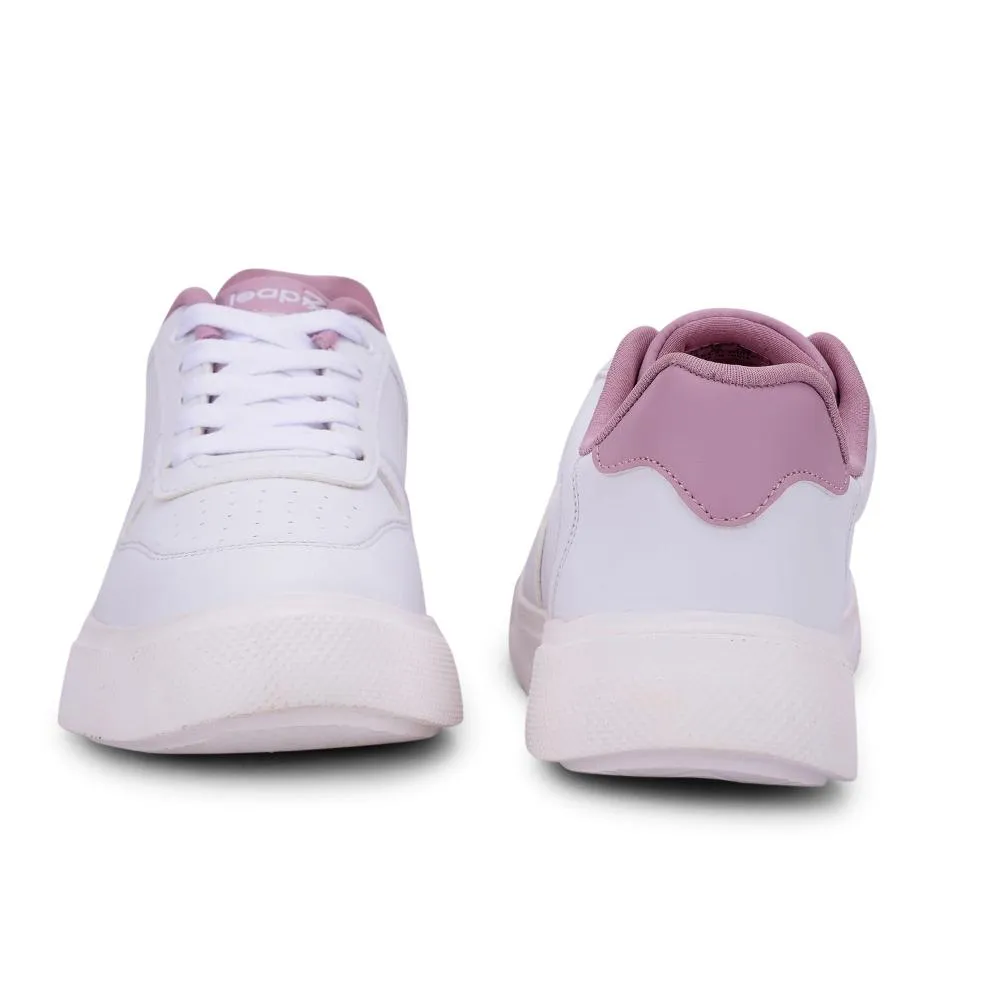 Leap7x Lacing White Casual Sneakers For Women FEMINA-01 By Liberty