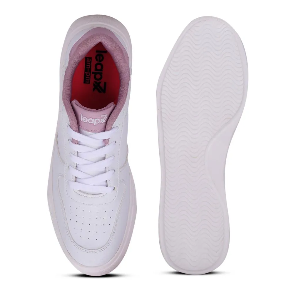 Leap7x Lacing White Casual Sneakers For Women FEMINA-01 By Liberty