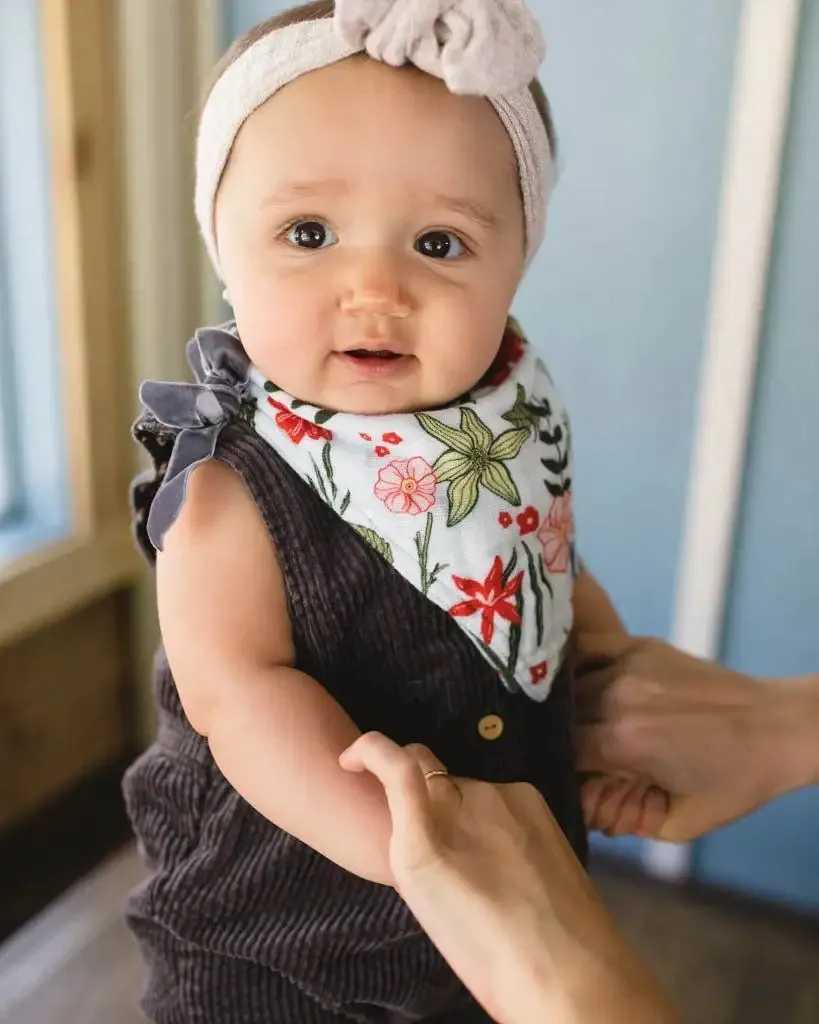 Little Unicorn Reversible Muslin Bandana Bib PRIMROSE PATCH