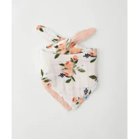 Little Unicorn Reversible Muslin Bandana Bib WATERCOLOUR ROSES