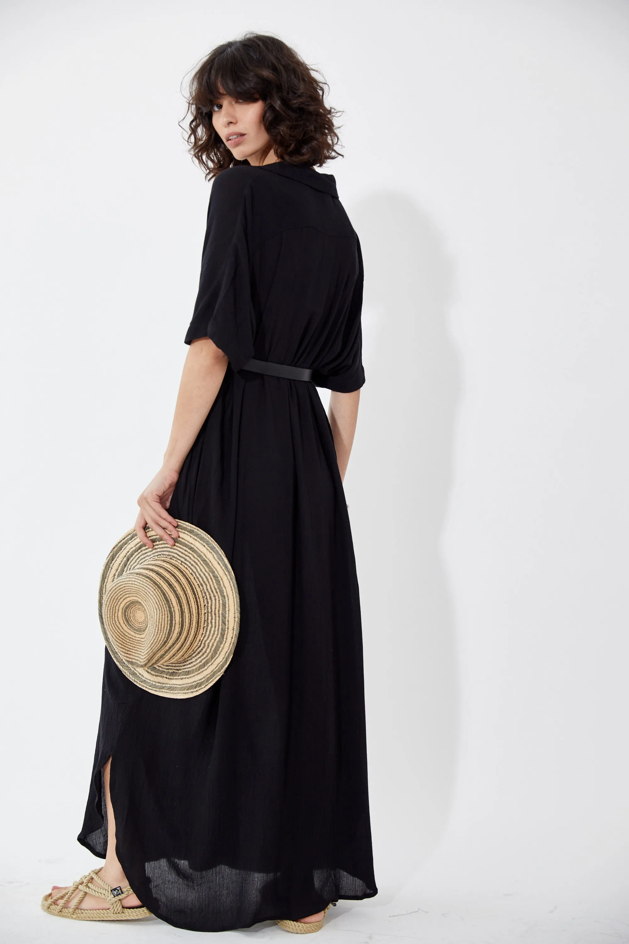 MARRAKECH CAFTAN MAXI BLACK