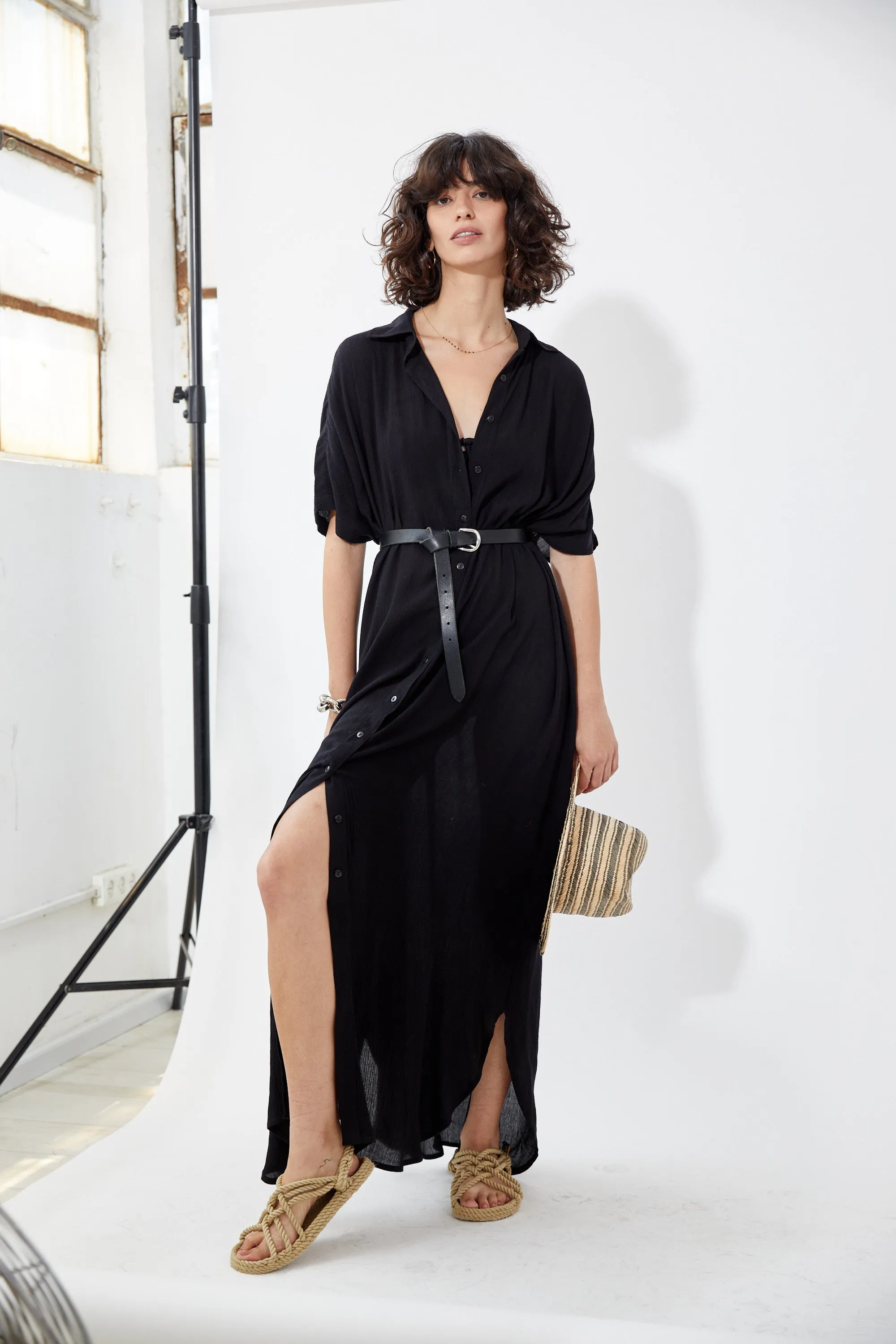 MARRAKECH CAFTAN MAXI BLACK