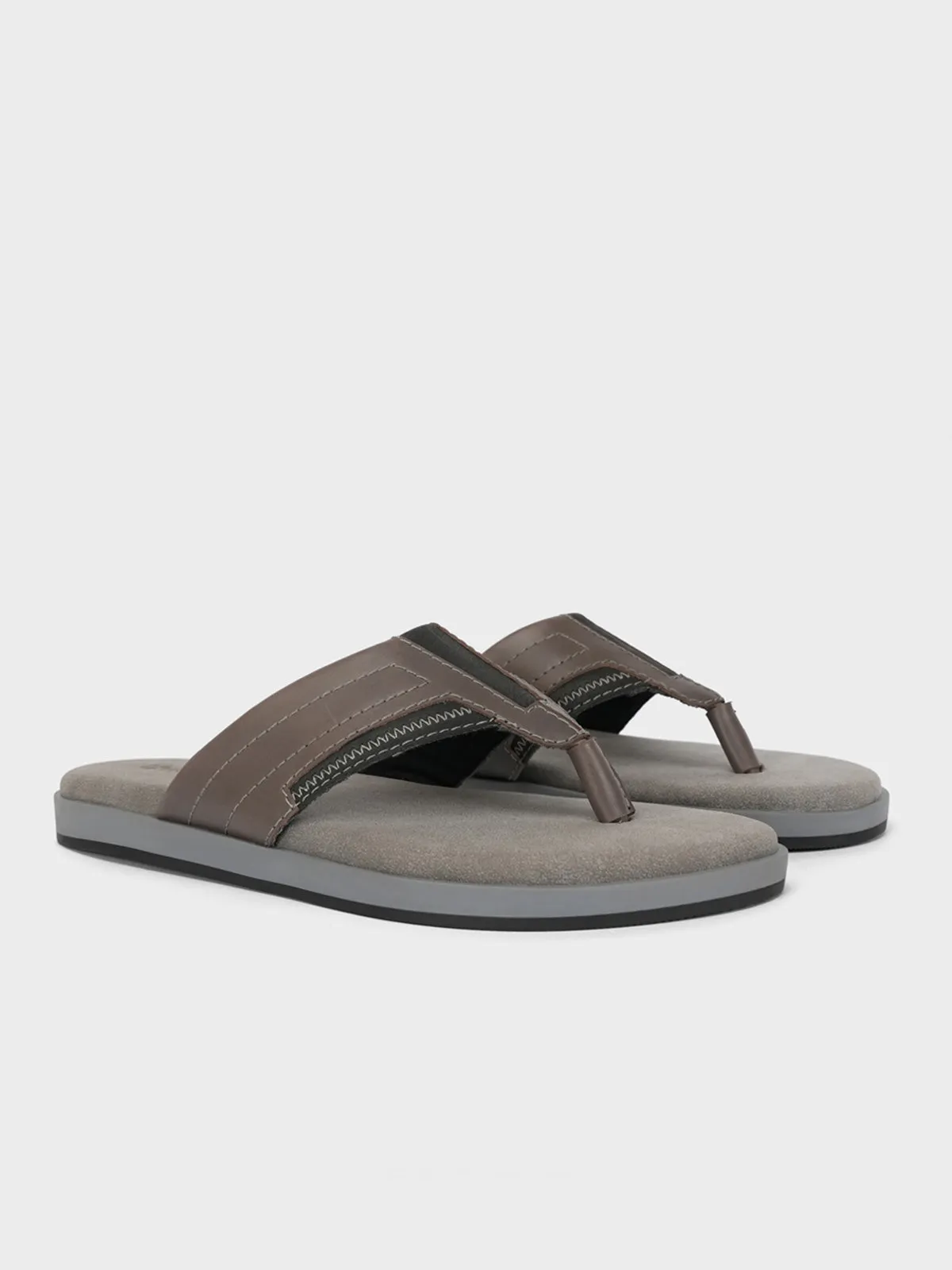 Mens "RAMSEY" Open Toe Comfy Slippers
