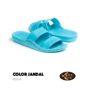 Pali Hawaii Classic Jandal Aqua Blue Two Straps Adult Sandals