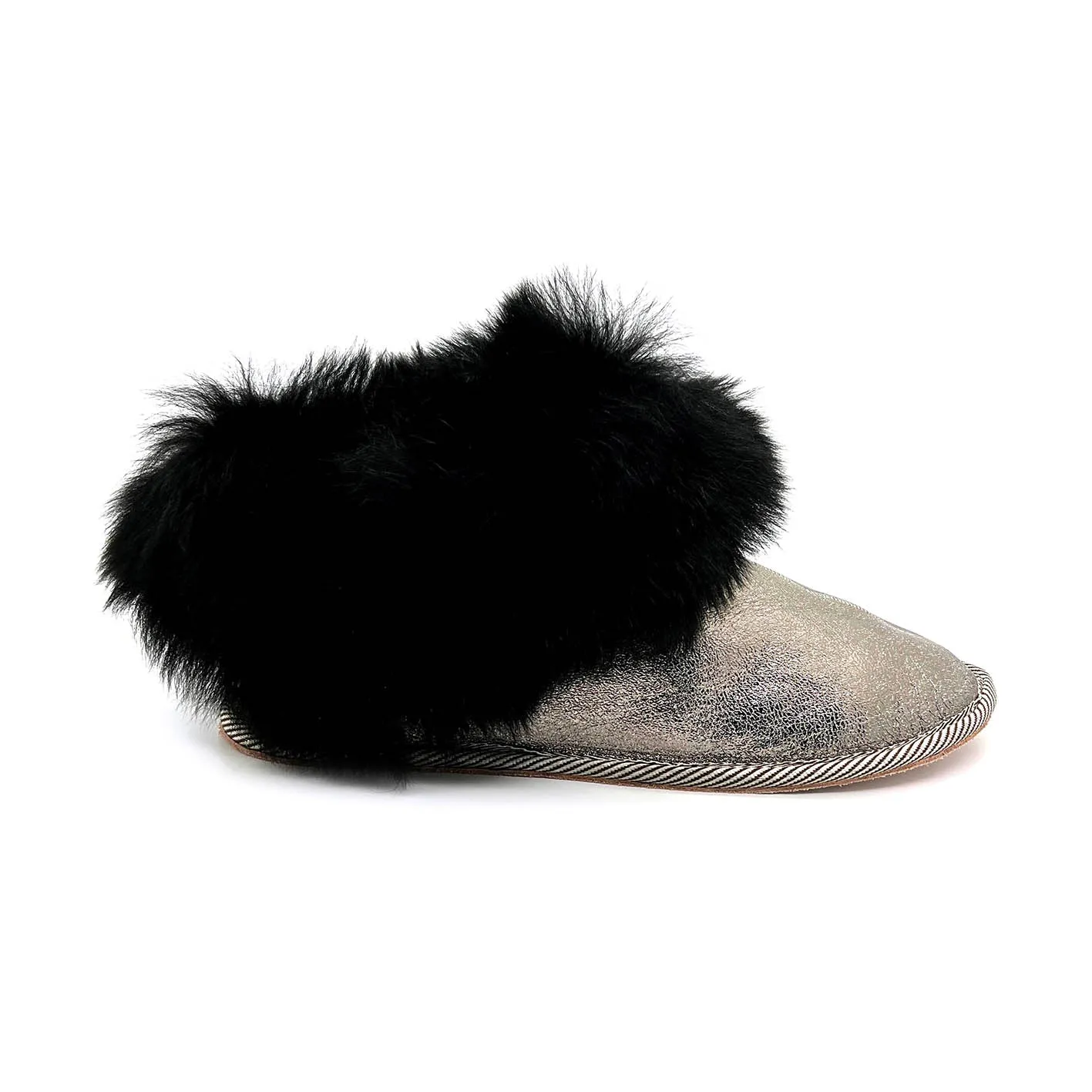 PATIQ DARK SILVER GRAIN / Limited edition slippers