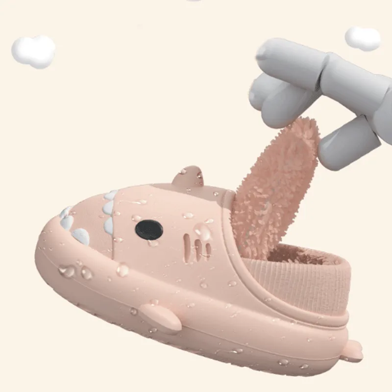 Shark Winter House Slippers - Warm EVA Shoes for Couples