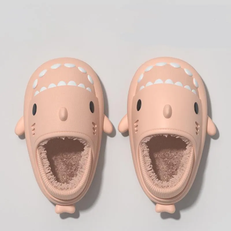 Shark Winter House Slippers - Warm EVA Shoes for Couples