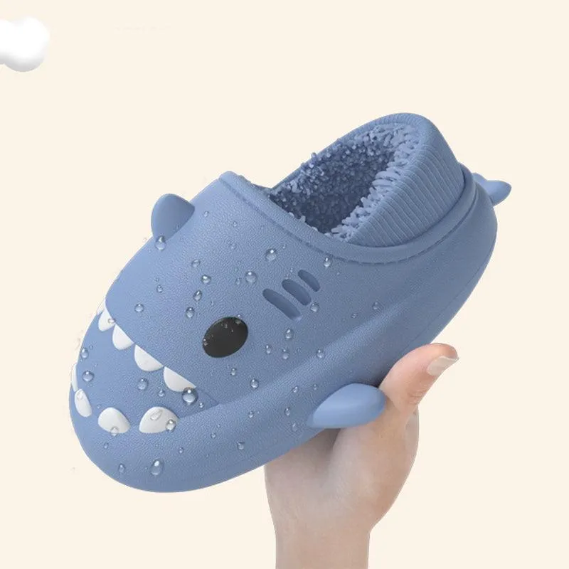 Shark Winter House Slippers - Warm EVA Shoes for Couples